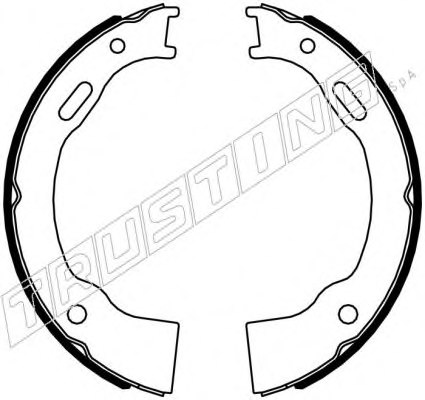 TRUSTING 088.242 Brake Shoe Set, parking brake